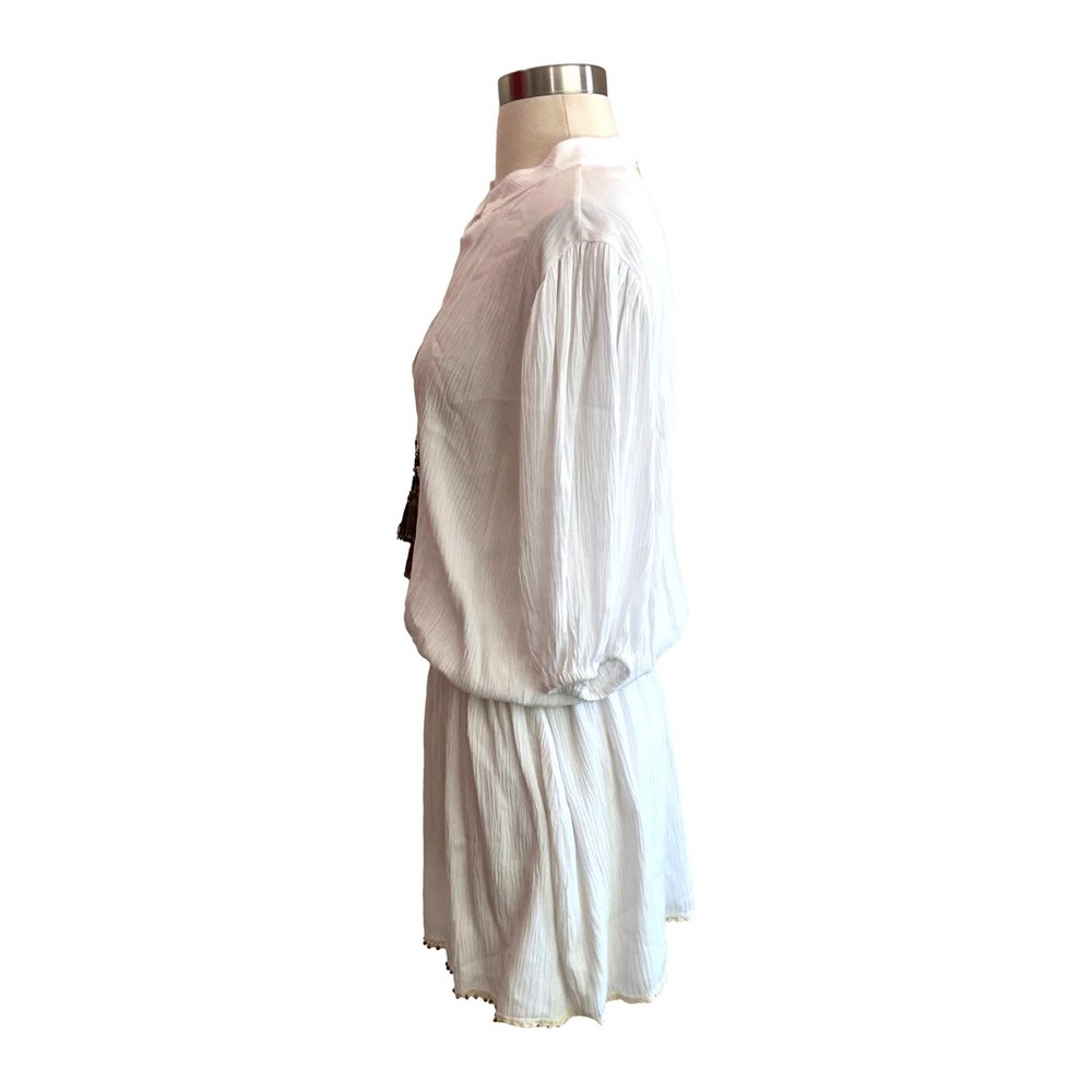 Tea Bags Los Angeles Brand White Crackle Texture Cover Up Dress XS EUC - Picture 8 of 12